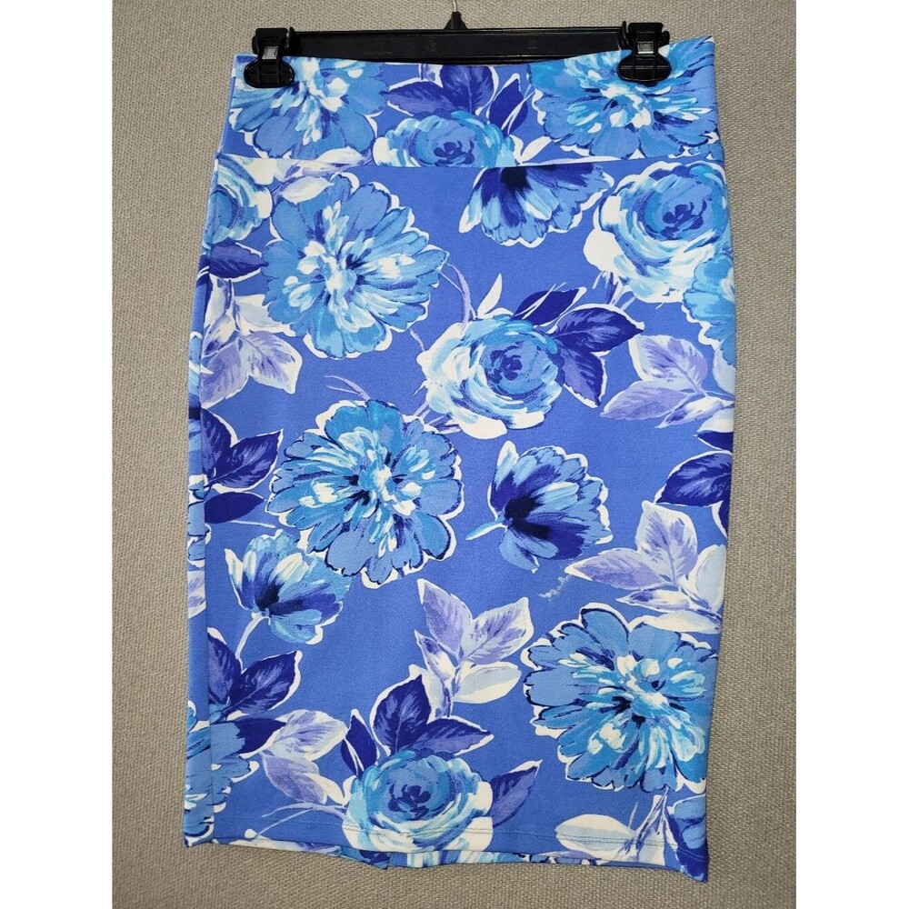 Jenna Size Medium Blue Floral Pencil Skirt